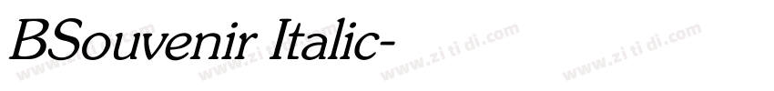 BSouvenir Italic字体转换